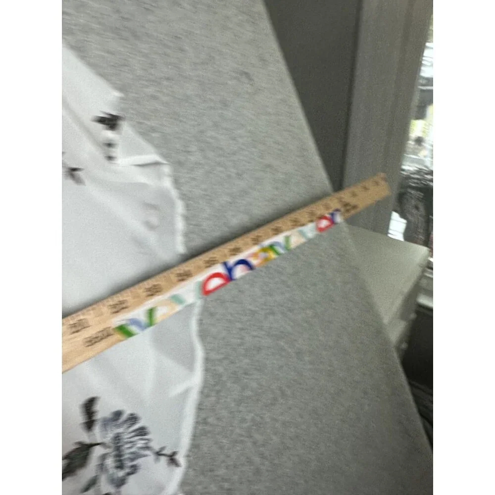 Lucky Brand XL Womens Top Sheer Embroidered Vneck White Floral Boho Cottage - Picture 11 of 16